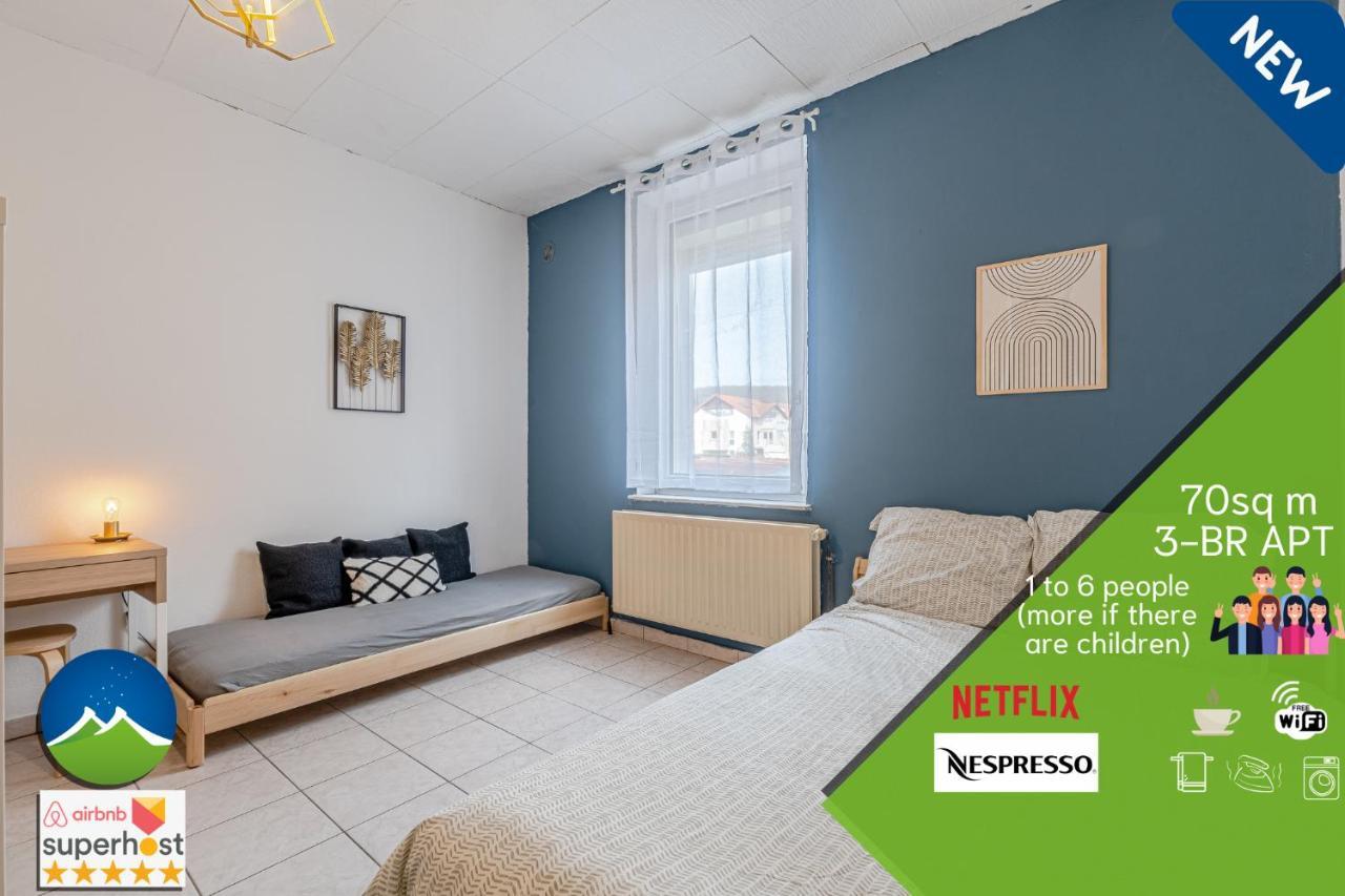 3 Appts - 3 A 7 Lits - Parfait 6 A 10 Pers - Max 26 Pers - 1 Immeuble - Convivialite, Rentabilite ------ English - 3 Apts - 3 To 7 Beds - Ideal For 6 To 10 Guests - Up To 26 - Same Building - Friendly, Flexible Hettange-Grande Exterior photo